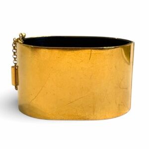 Celine Women's Minimal Manchette Gold Cuff Size Small